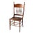 Antique Pressed Back Chair With Leather Seat For Sale