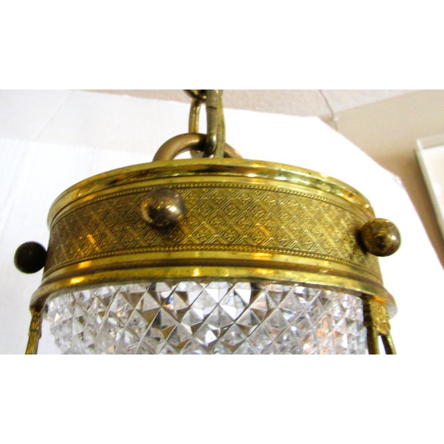 Bronze Vintage Sherle Wagner Empire Style Bronze and Cut Crystal Chandelier For Sale - Image 8 of 11