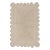 Natural White Jute Scallop Hand Made Rug - 2'x4' For Sale
