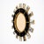 Spanish Spanish Modernist Sunburst Mirror in Giltwood, Black Glass and Brass, Circa 1990 For Sale - Image 3 of 9