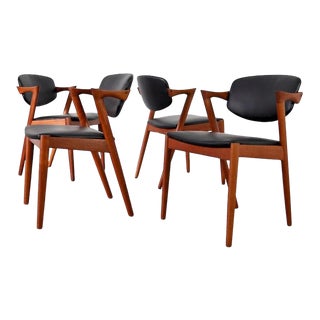 Kai Kristiansen No. 42 Chairs in Teak - A Set of 4 For Sale