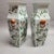 Pair of Chinese Porcelain Celadon Square Vases With Chickens and Roosters For Sale - Image 9 of 10