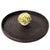 Boho Chic Artifacts Rattan Round Serving / Ottoman Tray in Tudor Black - 19" For Sale - Image 3 of 6
