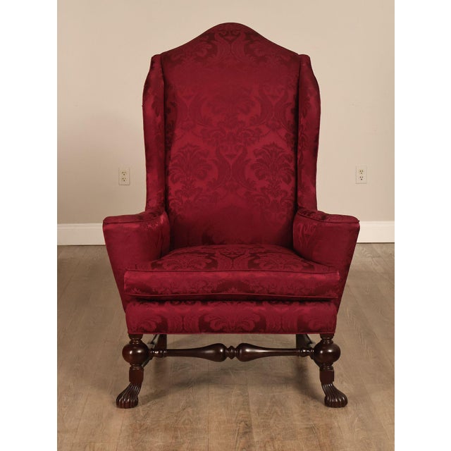 Baker Stately Homes Collection Pair of Carved Wingback Armchairs For Sale - Image 18 of 18