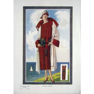 1920s Vintage La Femme Chic 174, Ensemble Sportif, Print For Sale