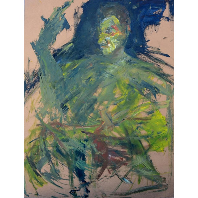 Abstract Expressionism Large Scale Abstract Expressionist Two Sided Painting -- Male Figurative by Daniel David Fuentes For Sale - Image 3 of 4