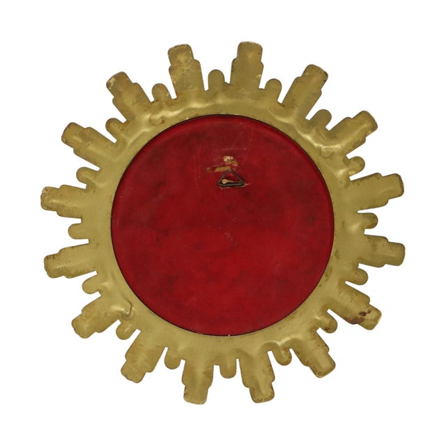 Vintage Gilt Sunburst Mirror, 1960s For Sale - Image 11 of 14