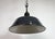 Industrial Black Enamel Factory Lamp with Porcelain Top, 1950s For Sale - Image 9 of 18