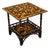 Vintage Painted Square Low Table with Shell Découpage For Sale