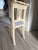 Late 19th Century French Directoire Style Painted Bench With Light Blue Upholstery For Sale - Image 4 of 10