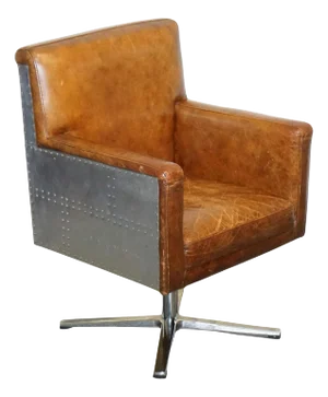 Vintage Brown Leather Aviator Chair