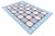 Handwoven Cotton Area Rug, Sky Blue and Terracotta Red Tile Swedish Dhurrie - 6'x9' For Sale - Image 6 of 13