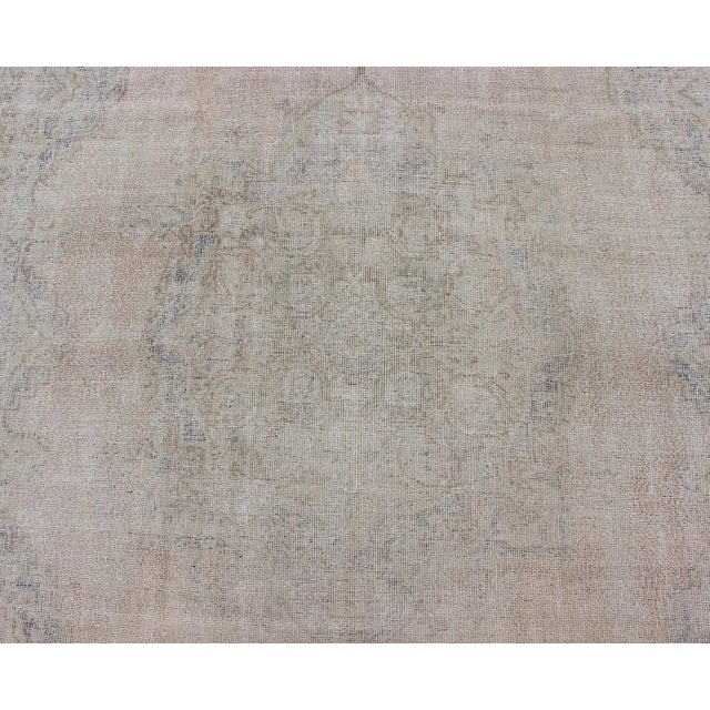 Cream Keivan Woven Arts, En-140593, Neutral Vintage Turkish Rug in Cream, Gray, Camel and Light Brown Colors For Sale - Image 8 of 10