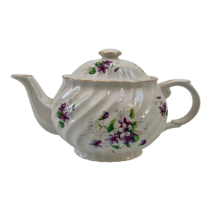 Vintage English James Kent Staffordshire Porcelain Floral Teapot