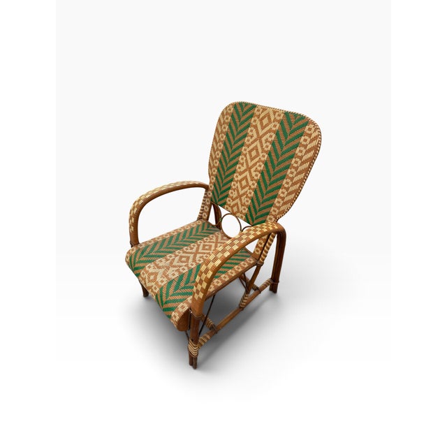 Rattan Armchairs in the style of Audoux Minet, France, 1950s, Set of 2 For Sale - Image 12 of 18