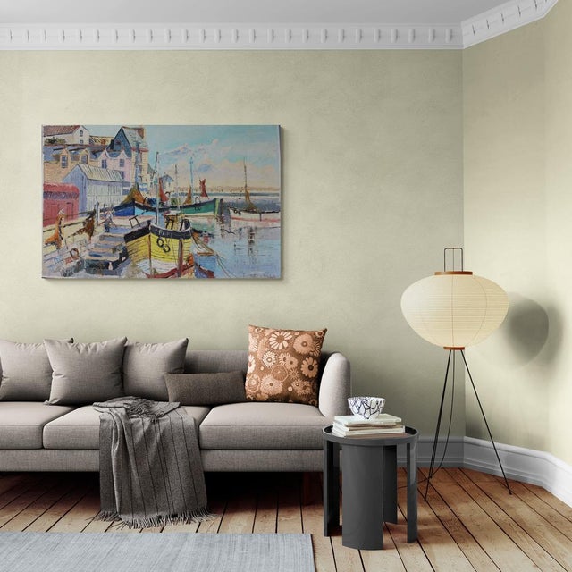 French Riviera, 1960s, Oil Painting For Sale - Image 3 of 10