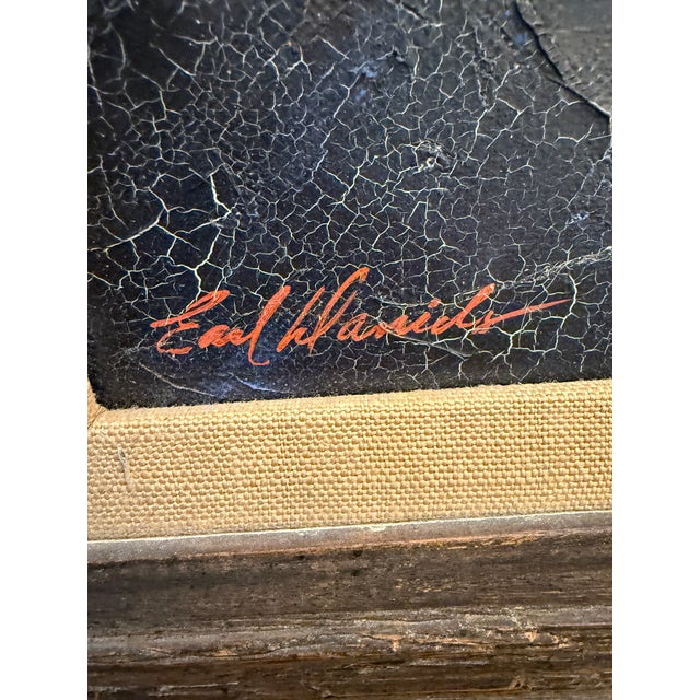 1960s Circa 1963 Earl Davids Sunny Seas Painting, Framed For Sale - Image 5 of 12