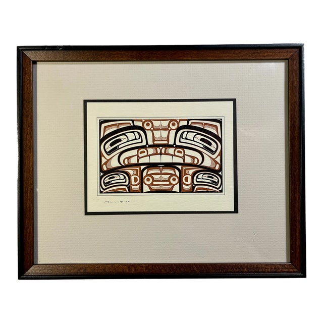 1990s Original J.D. Beckowitz "Tsimshian Bear" Seattle Graphic Society Signed Print, Framed For Sale