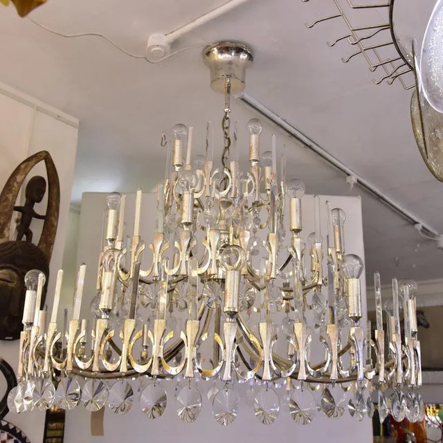 1970s Chandelier by Gaetano Sciolari, 1970s For Sale - Image 5 of 8