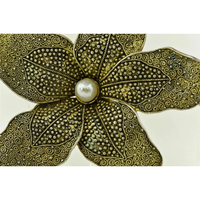Metal Orchid Brooch by Theodor Fahrner, Germany, 1935 For Sale - Image 7 of 10