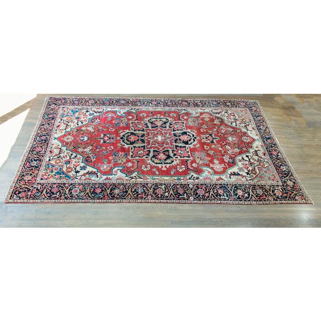 Late 19th Century Persian Serapi Rug For Sale - Image 16 of 16