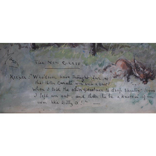 Traditional The New Curate Pheasant Shooting Field Watercolour by George Finch Mason For Sale - Image 3 of 9