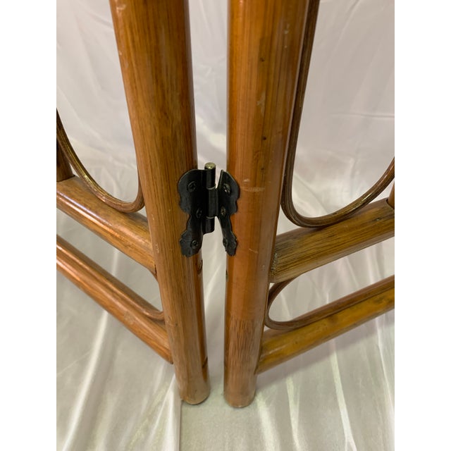 Vintage Rattan 3-Panel Room Divider For Sale - Image 9 of 12