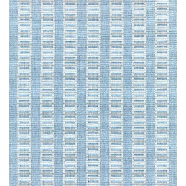 The House of Scalamandré Lark Stripe Fabric, Bluebell For Sale