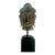 South East Asian Buddha Head Mounted on Square Black Pedestal For Sale