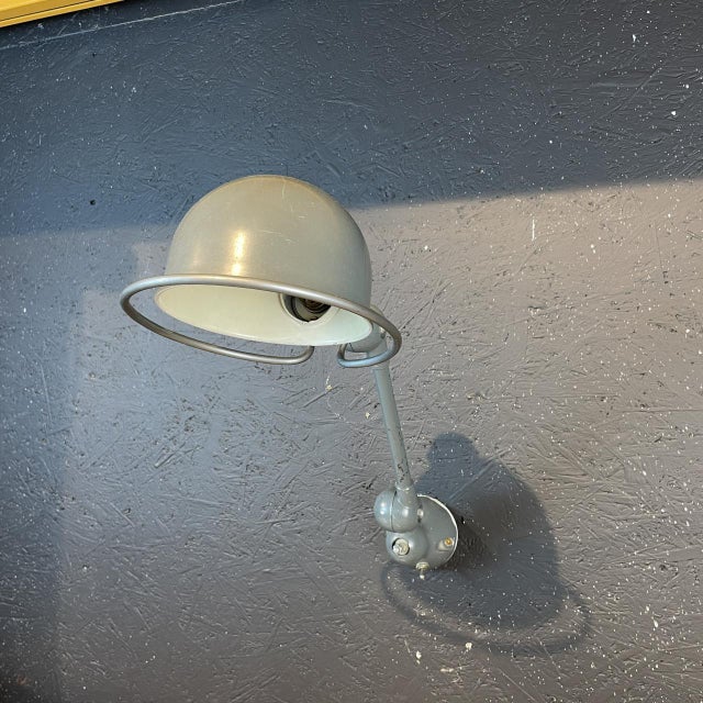 Vintage Grey Jielde Wall Light from Jean-Louis Domecq, 1950s For Sale - Image 7 of 7