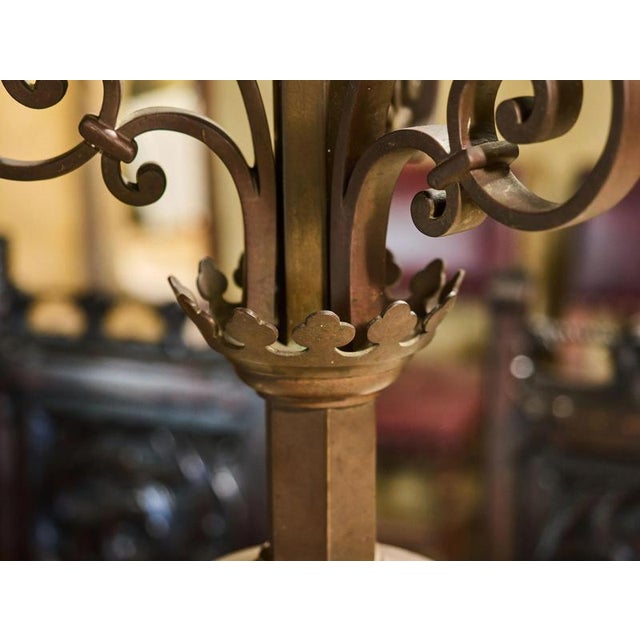 Neo-Gothic Bronze Candlesticks, Set of 2 For Sale - Image 4 of 14