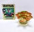 Made in Italy, 1980s. This is a Murano glass vase by Fratelli Toso with green and orange brush strokes. It is a vintage...