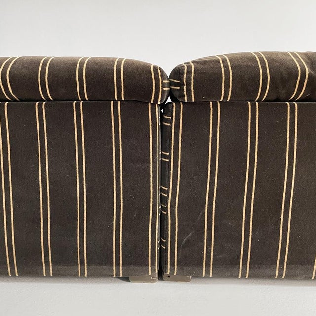 Italian Modern Erasmo Alpaca Sofa by Afra and Tobia Scarpa for B&B, 1980s, Set of 3 For Sale - Image 15 of 18