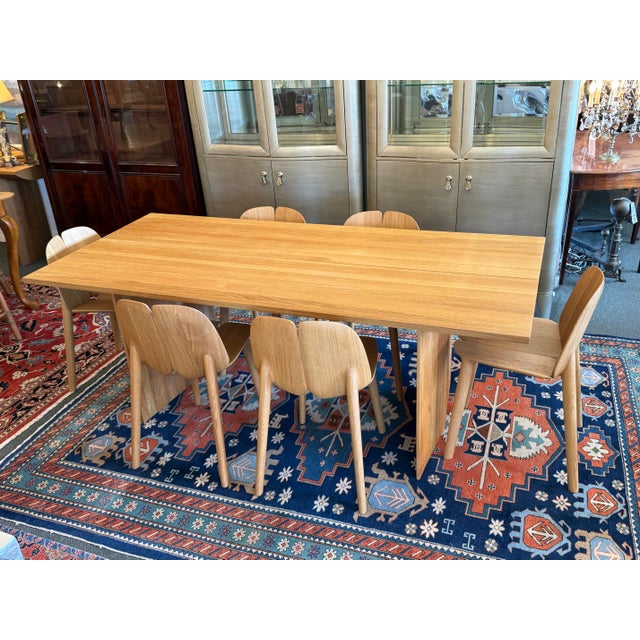 Wood Bolia Alp Dining Table + Matiazzi Osso Dining Chairs, Set of Six For Sale - Image 7 of 12