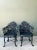 Vintage Cast Aluminum Lyre Back Armchairs - Set of Four For Sale - Image 4 of 12