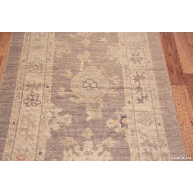 Nazmiyal Collection Modern Turkish Oushak Design Runner Rug For Sale - Image 4 of 5