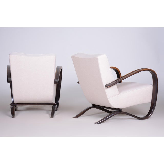 Art Deco H-269 Armchairs by J. Halabala for Up Závody, Czech, 1930s, Set of 2 For Sale - Image 13 of 15