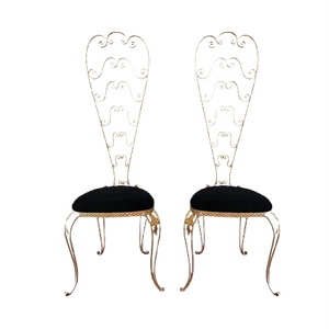 Vintage Italian High-Back Chairs by Pierluigi Colli, Set of 2