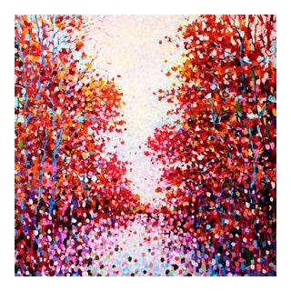 Artist Andrei Sitsko "Trees by the Water Iv" Modern Original Painting For Sale