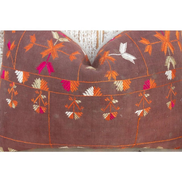 Early 21st Century Esha Antique Indian Folk Lumbar Pillow For Sale - Image 5 of 10