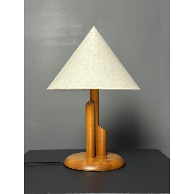 Mid-Century Modern Scandinavian Pine Skyscraper Table Lamp, 1970s For Sale - Image 6 of 9