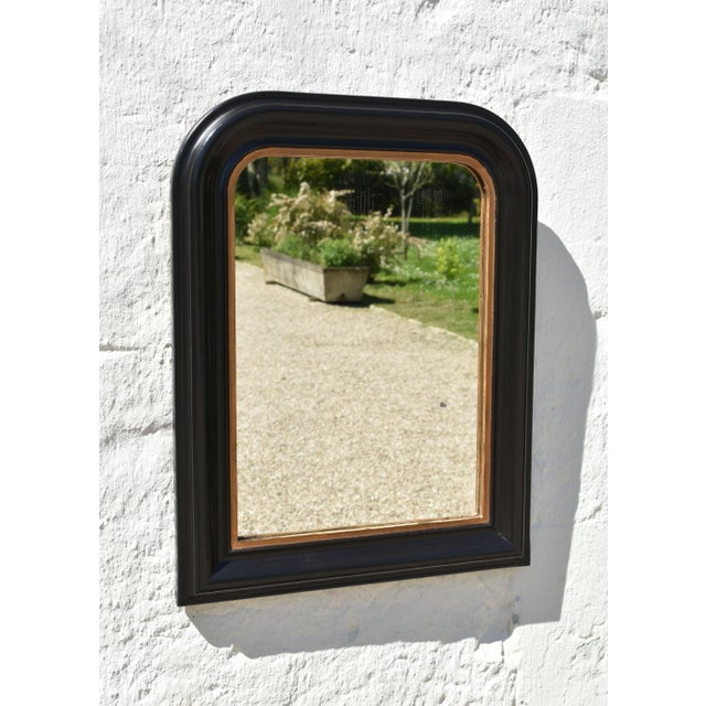 Antique Louis Philippe Ebonised and Gilt Mirror For Sale - Image 4 of 8