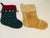 Shabby Chic 1970s Two Christmas Stockings Embroidered With Gingle Bells For Sale - Image 3 of 5
