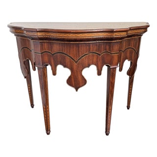 18c Style Alfonso Marina Consola Altamira Demilune Console Table For Sale
