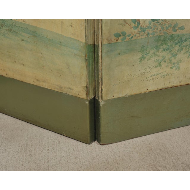 English Chinoiserie Decorated Flora and Fauna Folding Screen For Sale - Image 15 of 18