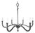 Minimalist Wrought Iron Chandelier by Melissa Levinson For Sale