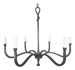 Minimalist Wrought Iron Chandelier by Melissa Levinson