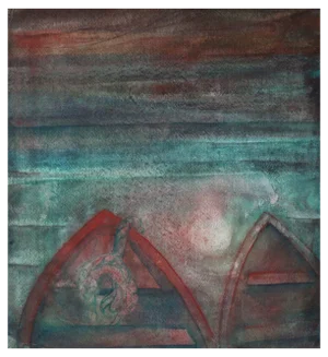 Dzidra Ezergaile, Boats, 1960s, Watercolor on Paper