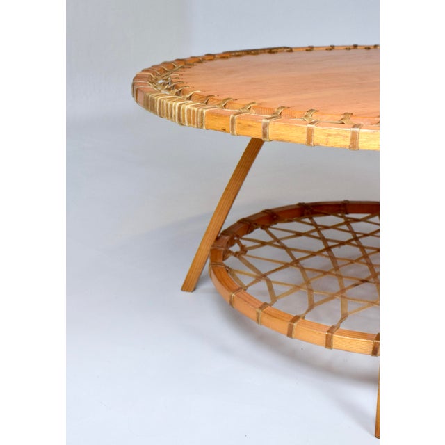 Wood Vintage Snowshoe Coffee Table by SnoCraft, Norway Maine For Sale - Image 7 of 10