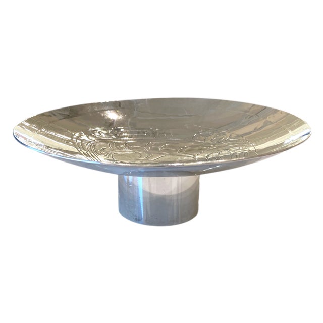 Harold Alfred Signed Silvered Copper Salmon Formline Pedestal Bowl, Canadian Indigenous First Nations Kwakwaka’wakw Native Art For Sale - Image 9 of 11
